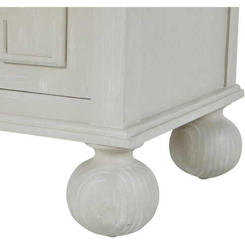 Ezekiel Cerused White / Antique Bronze Cabinet