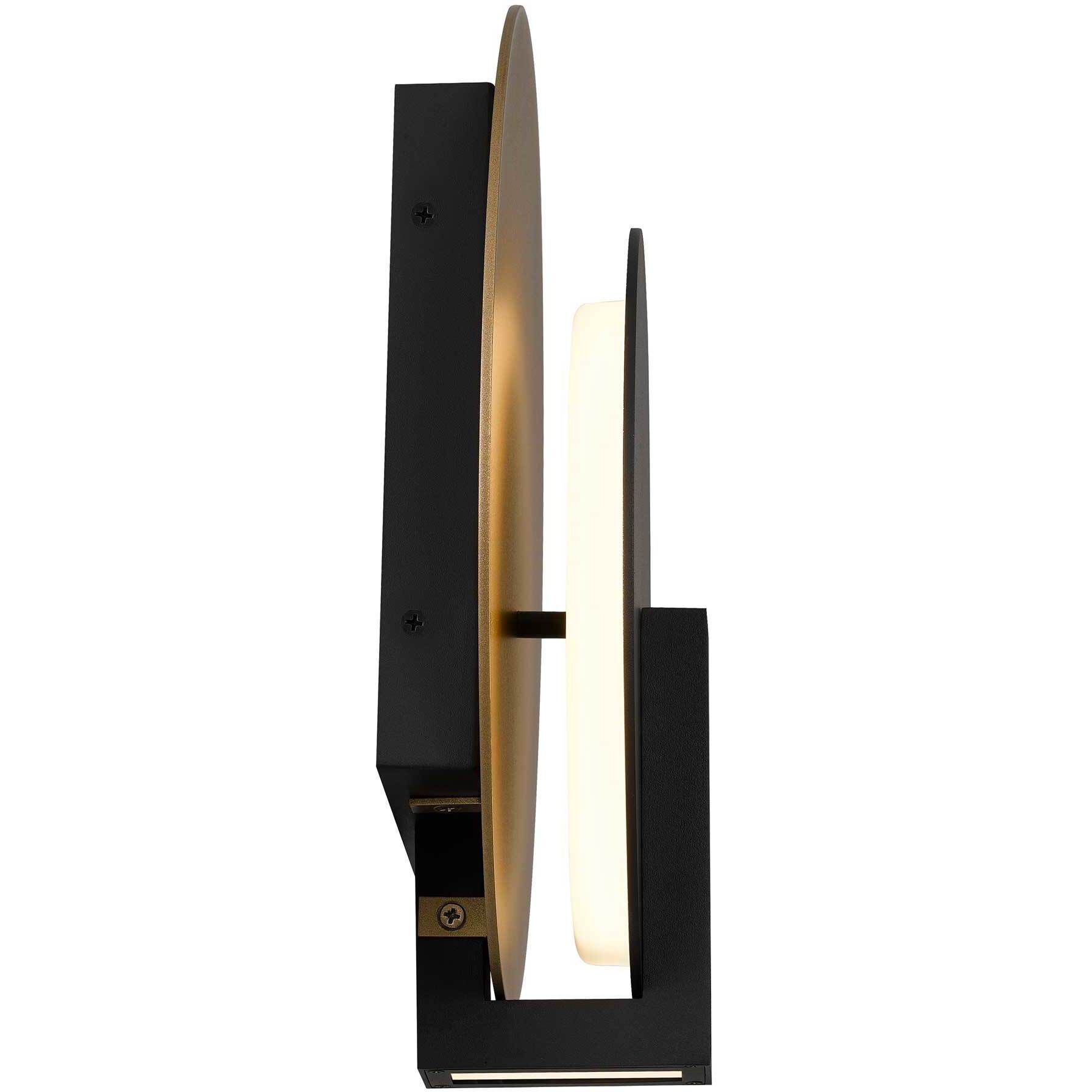 Eclipse LED 12.75 inch Sand Black Outdoor Wall Sconce