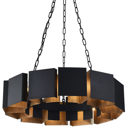 Mattone 12 Light 28 inch Matte Black Chandelier Ceiling Light