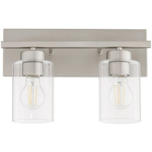 Carter 2 Light 14 inch Satin Nickel Vanity Light Wall Light