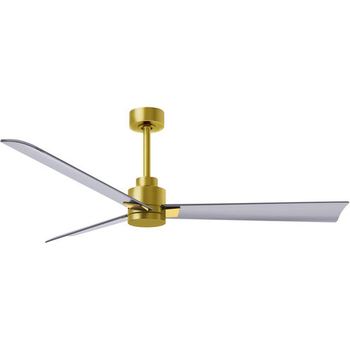 Atlas Alessandra 56 inch Brushed Brass with Brushed Nickel Blades Indoor/Outdoor Ceiling Fan