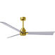 Atlas Alessandra 56 inch Brushed Brass with Brushed Nickel Blades Indoor/Outdoor Ceiling Fan