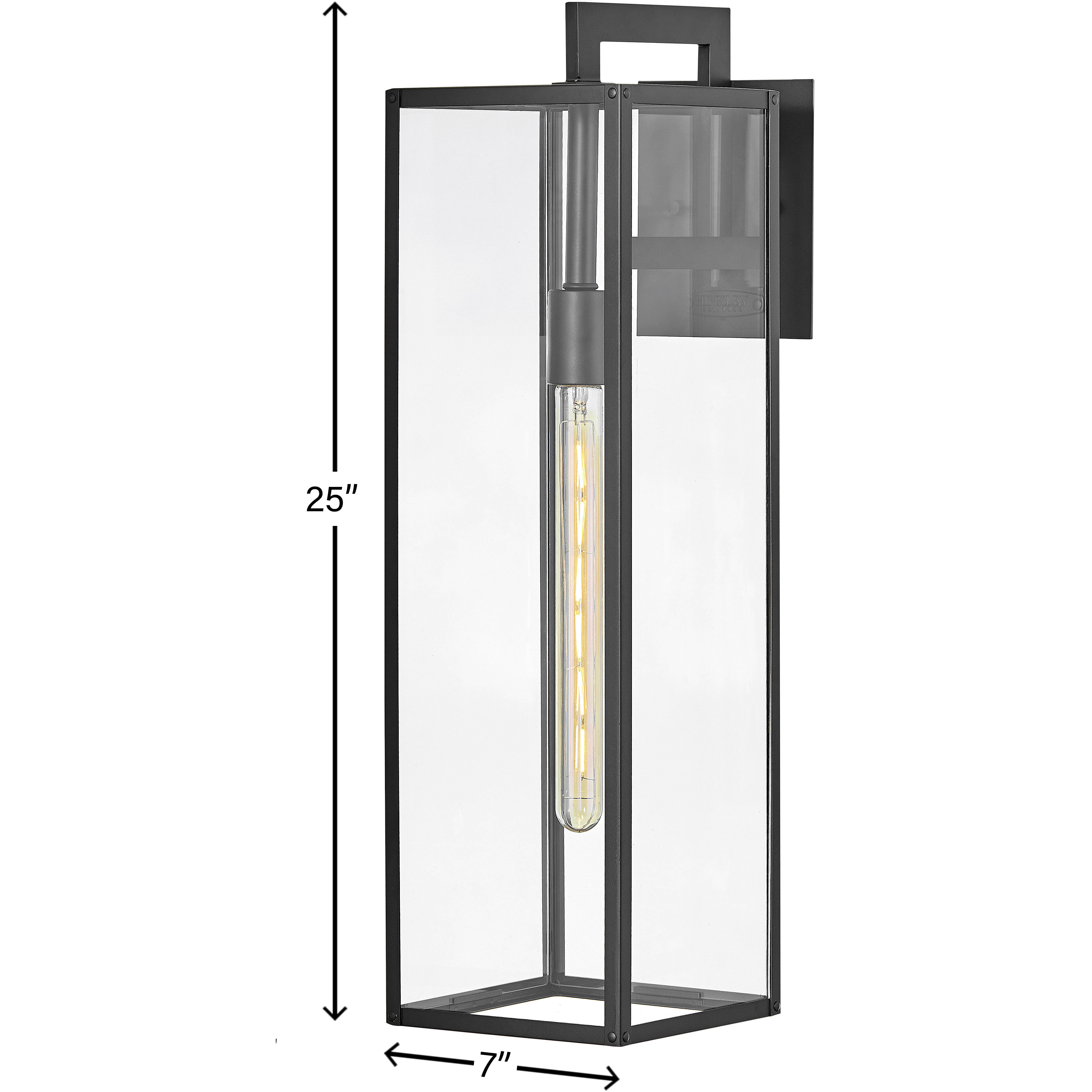Max Outdoor Wall Mount Lantern in Black, Non-LED