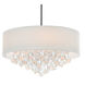Dash 4 Light 18 inch Chrome Drum Shade Chandelier Ceiling Light