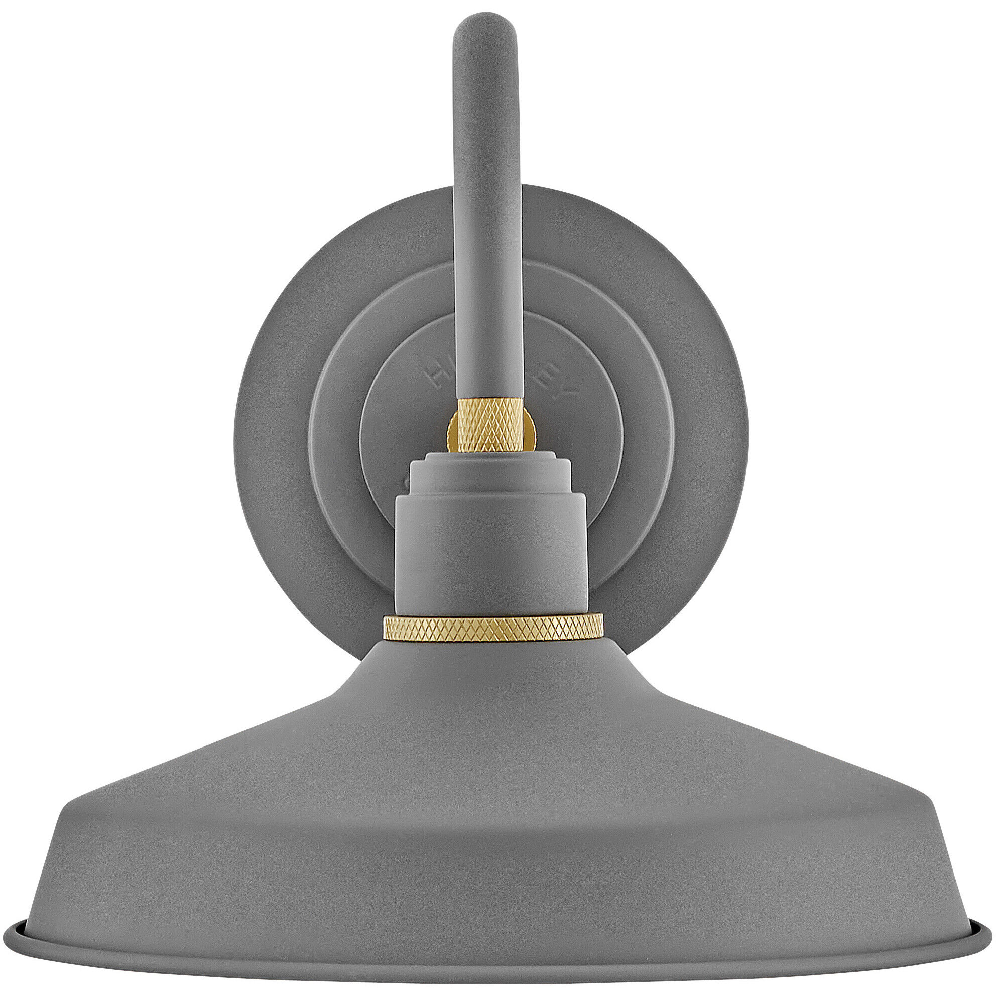 Foundry Classic Outdoor Barn Light in Dark Matte Grey, Gooseneck