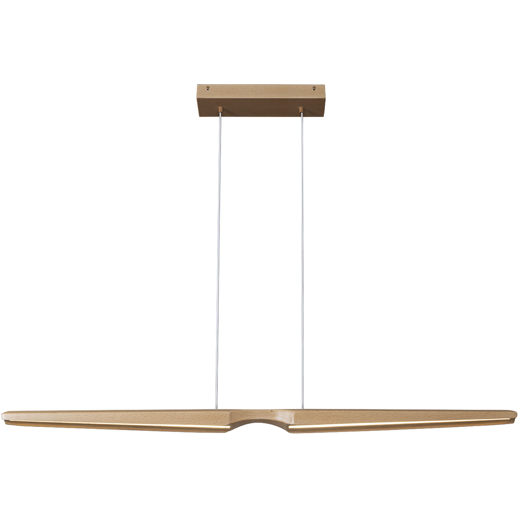 Dakota LED 47.25 inch Beech Wood Linear Pendant Ceiling Light