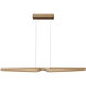 Dakota LED 47.25 inch Beech Wood Linear Pendant Ceiling Light