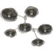 Cumulus LED 48 inch Beige Silver with Smoke Granite Glass Linear Hub & Spoke Ceiling Light