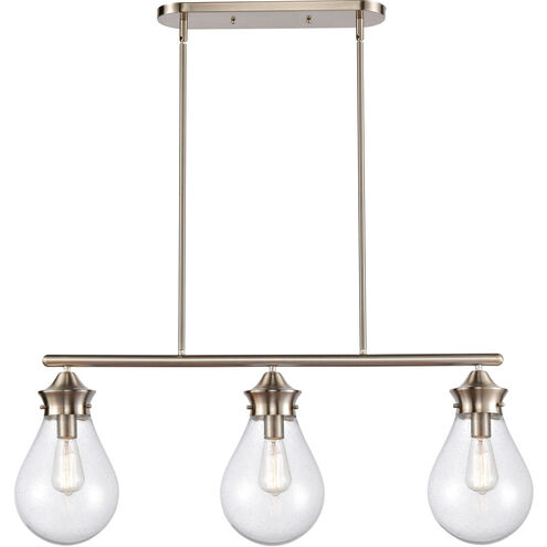 Genesis 3 Light 39 inch Satin Nickel Island Light Ceiling Light