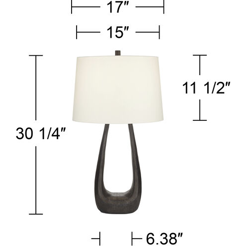 Woodwork 3.25 inch 150.00 watt Black Table Lamp Portable Light