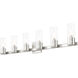 Midtown 6 Light 36 inch Brushed Nickel Bath Vanity Wall Light