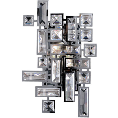 Vermeer 2 Light 8 inch Chrome ADA Wall Sconce Wall Light in Firenze Clear