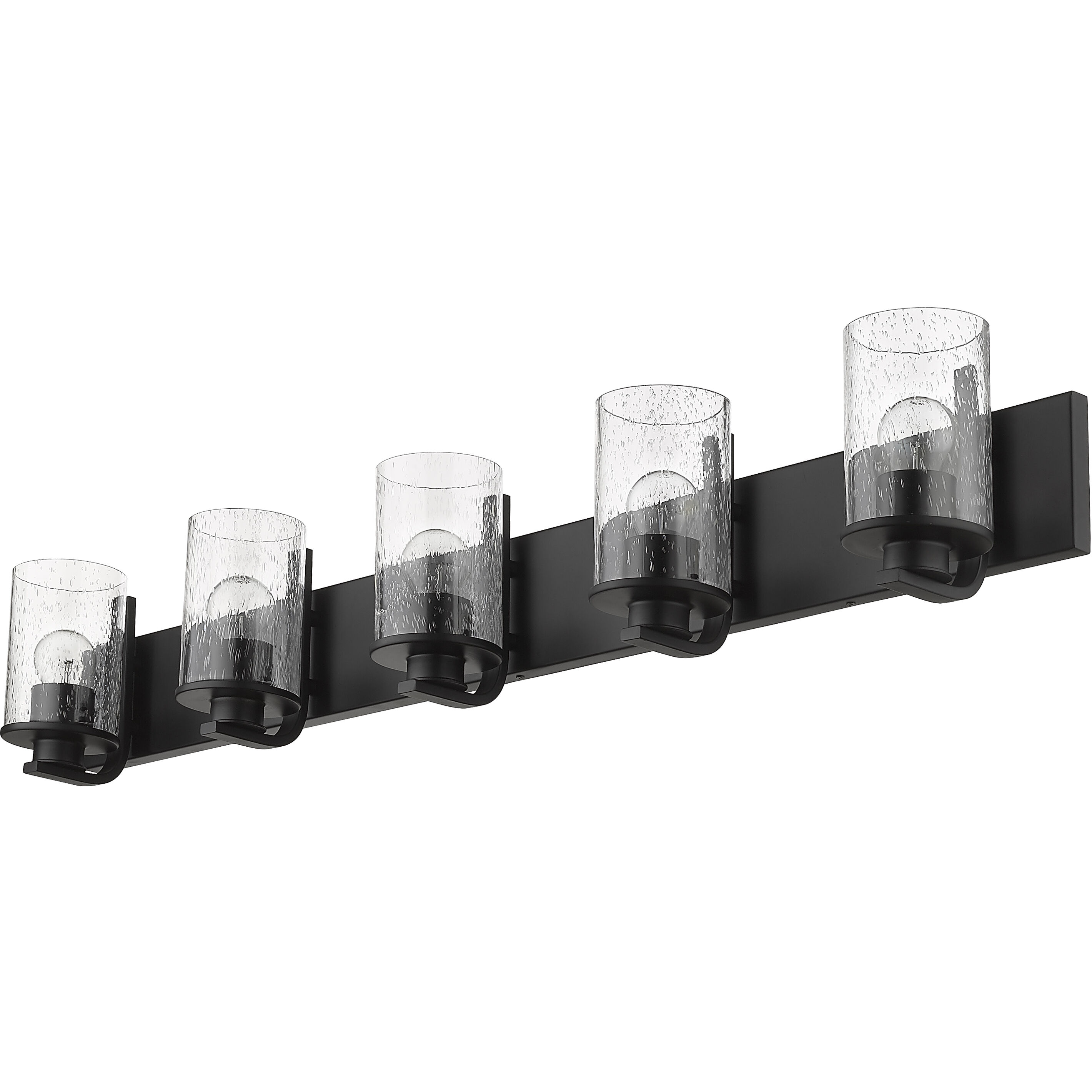 Beckett 5 Light 42 inch Matte Black Vanity Wall Light