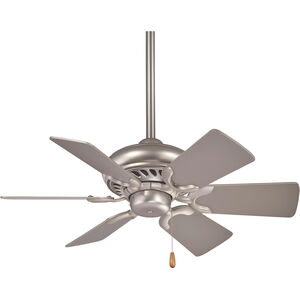 Supra 32 inch Brushed Steel with Silver Blades Ceiling Fan