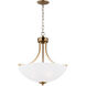 Geary 3 Light 18.63 inch Satin Brass Pendant Ceiling Light, Medium