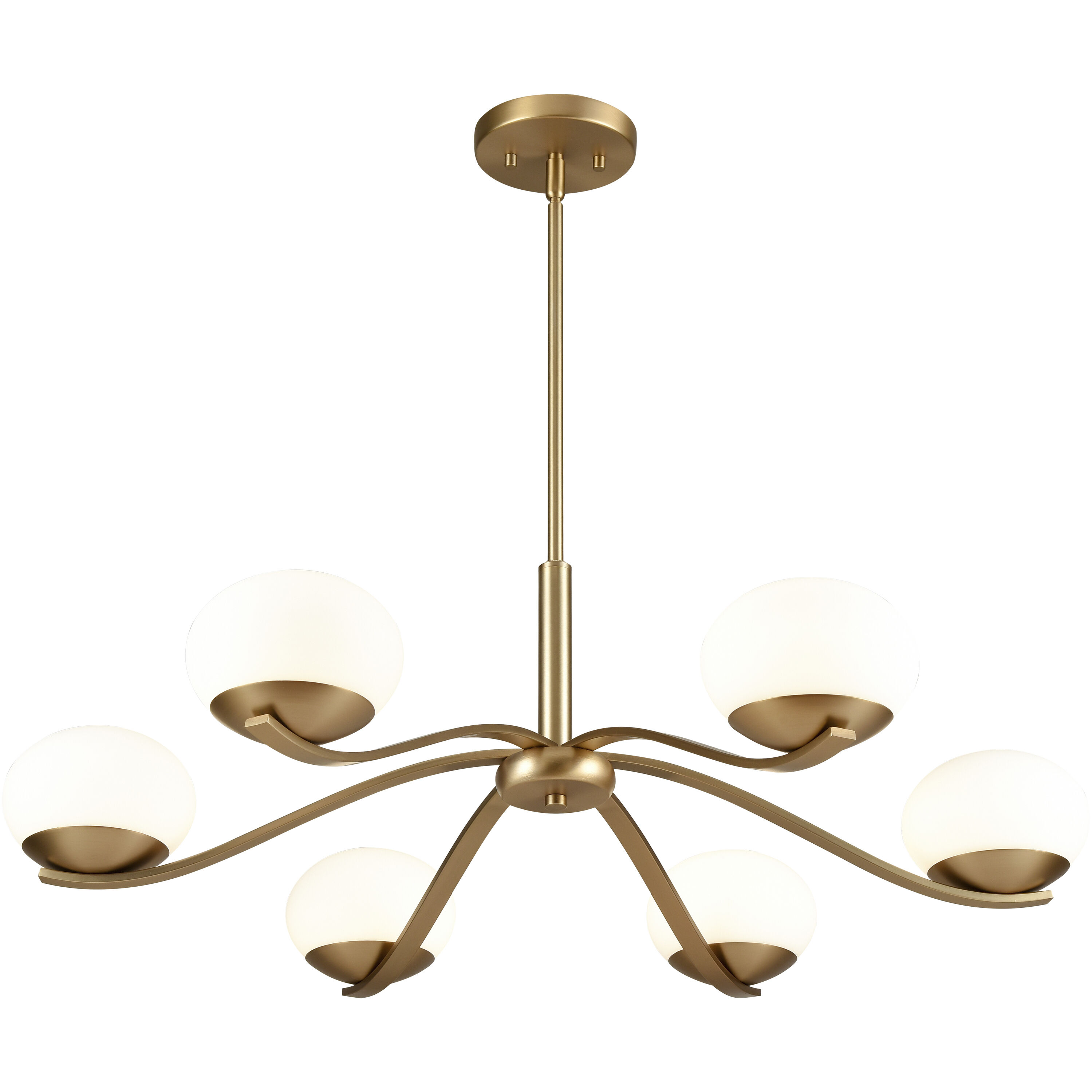 Wallace LED 31.75 inch Brushed Gold Chandelier Ceiling Light