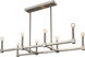 DU Series 35 inch Satin Nickel Island Light Ceiling Light, Straight Pipe, Satin Nickel Metal