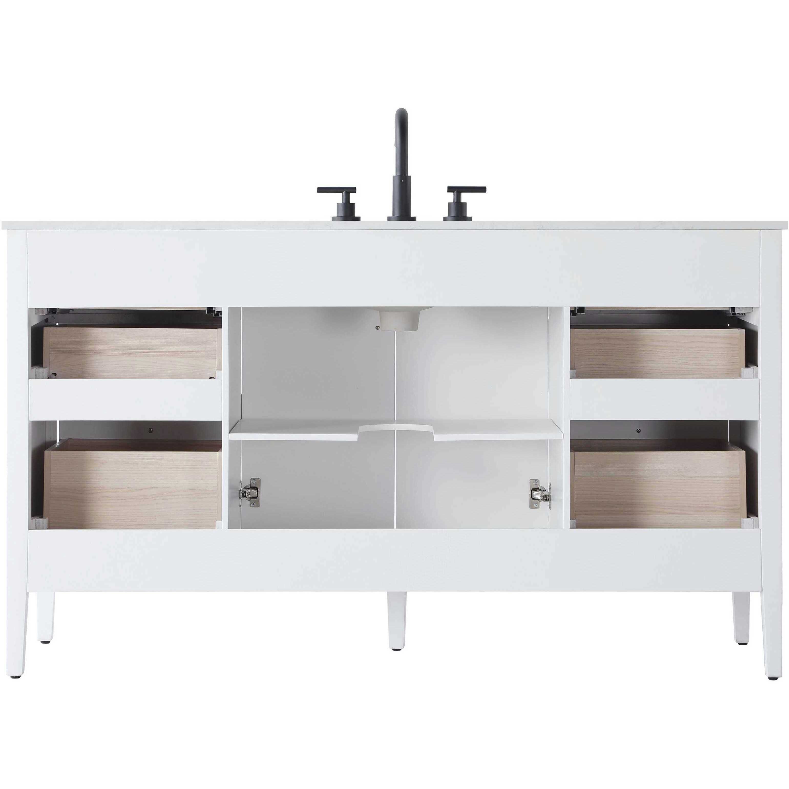 Blakely 60 X 34 inch White Bathroom Vanity Cabinet