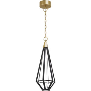 Dripping Gems LED Soft Brass And Black Mini Pendant Ceiling Light