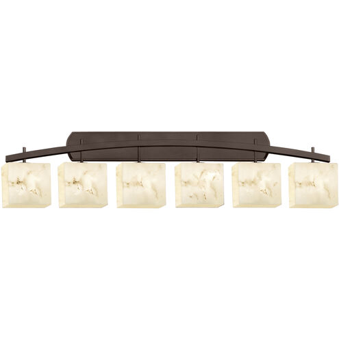 LumenAria 6 Light 56 inch Dark Bronze Bath Bar Wall Light in Rectangle, Incandescent, Rectangle