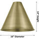 Ballston Cone LED 16 inch Brushed Satin Nickel Semi-Flush Mount Ceiling Light
