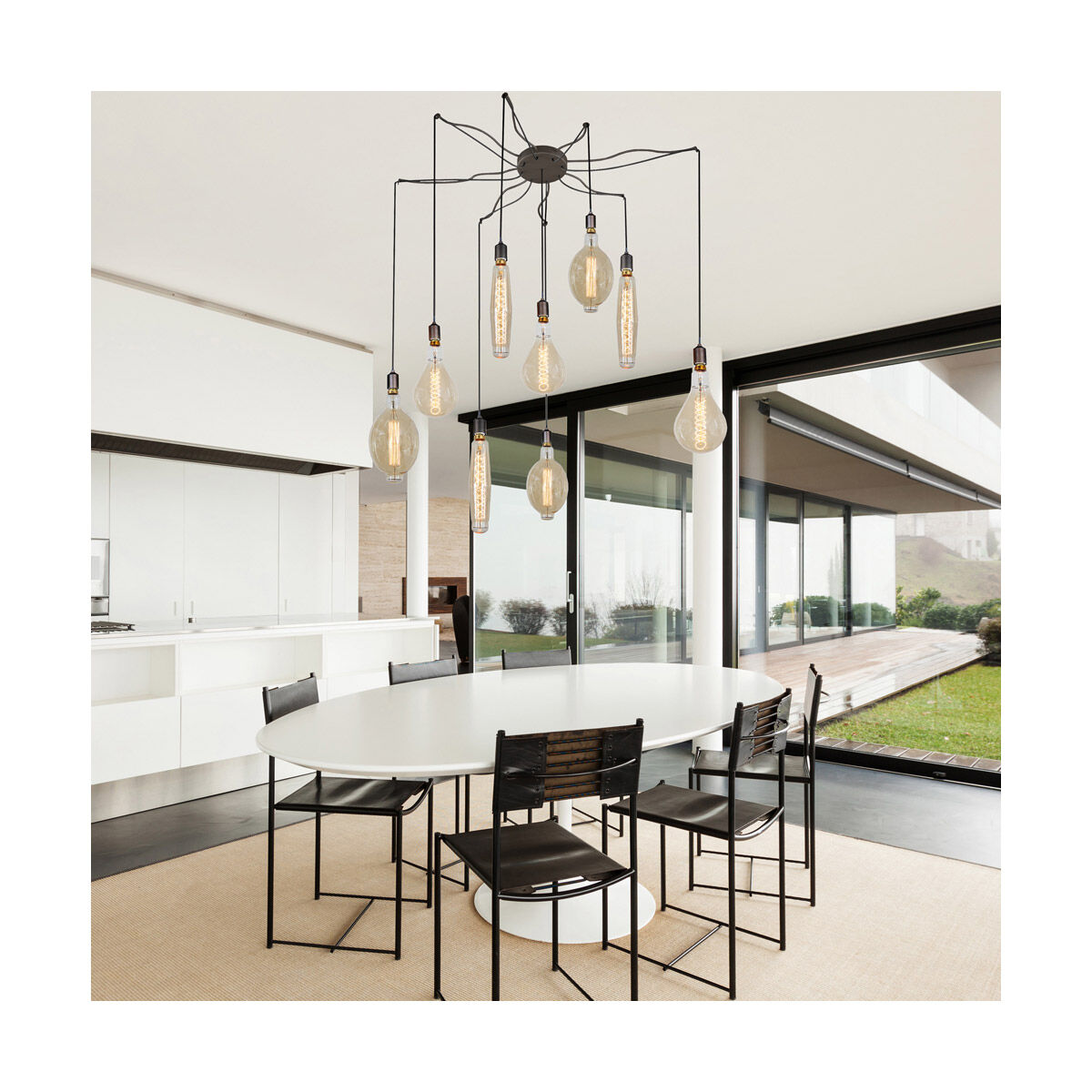 Temptation 9 Light 33 inch Caramel Chandelier Ceiling Light, Fascination