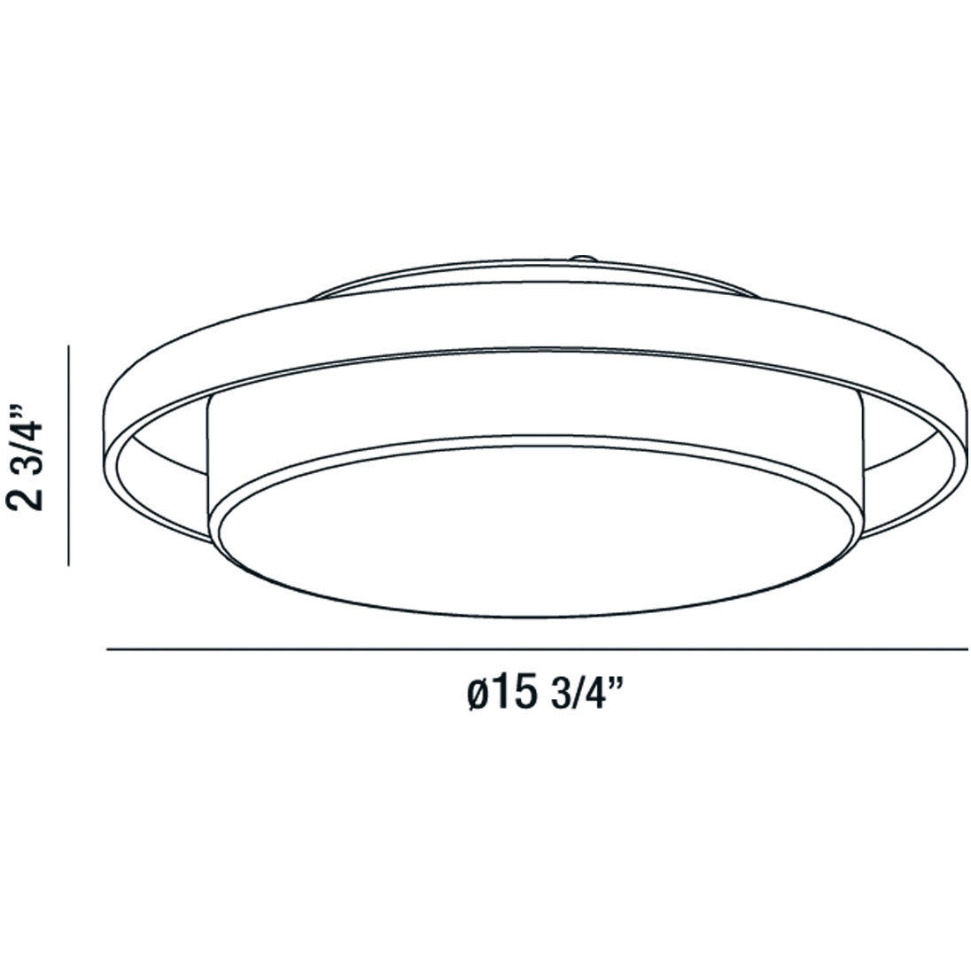 Logen LED 16 inch White Flush Mount Ceiling Light