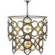 Mauresque 6 Light 32.25 inch Bronze Gold and Contemporary Gold Leaf Chandelier Ceiling Light