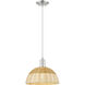 Natural Ballston Dome 1 Light 11.75 inch Brushed Satin Nickel Mini Pendant Ceiling Light