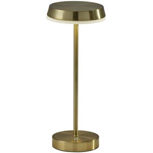 Tommy 15 inch 2.00 watt Antique Brass LED Cordless Table Lamp Portable Light