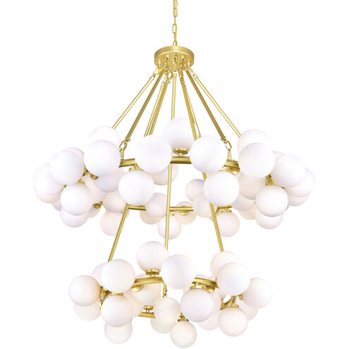Arya LED 39 inch Satin Gold Chandelier Ceiling Light