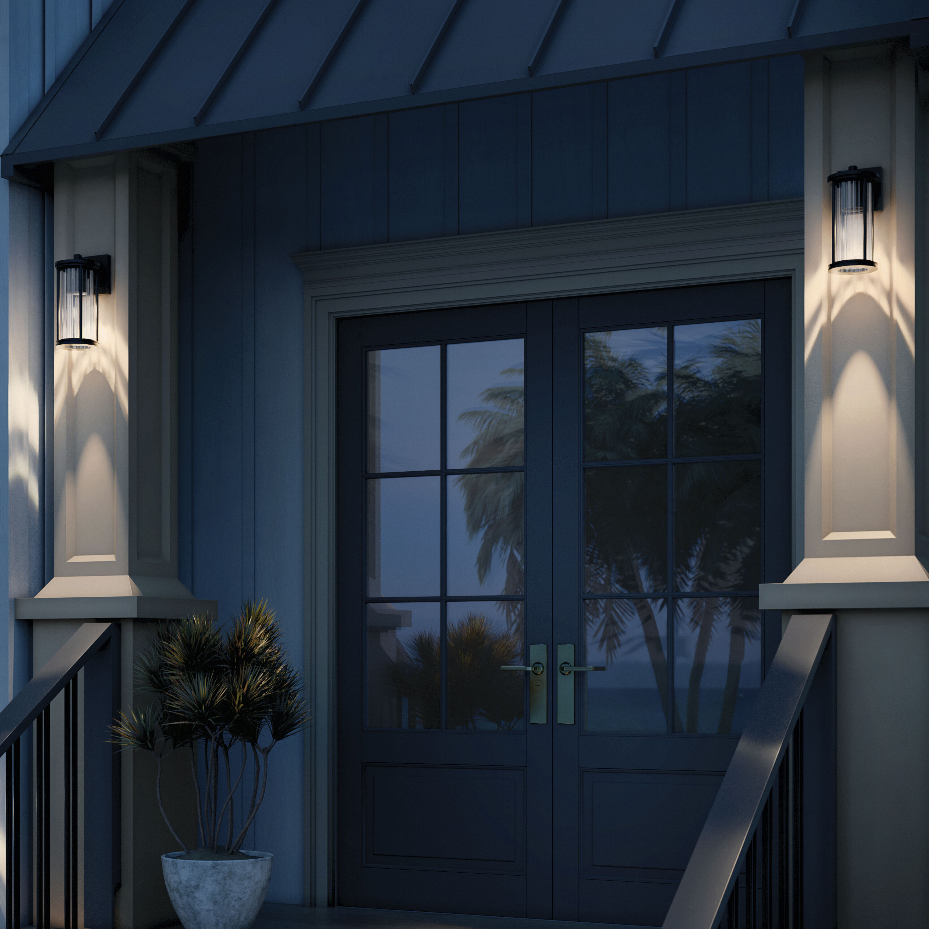 Barras 1 Light 11.5 inch Black Outdoor Wall Sconce