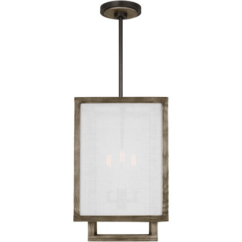 Thom Filicia Brockway 3 Light 11.38 inch Weathered Oak Wood Lantern Pendant Ceiling Light