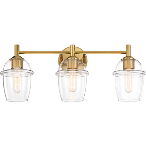 Summer Jazz 3 Light 24 inch Brushed Gold Vanity Light Wall Light