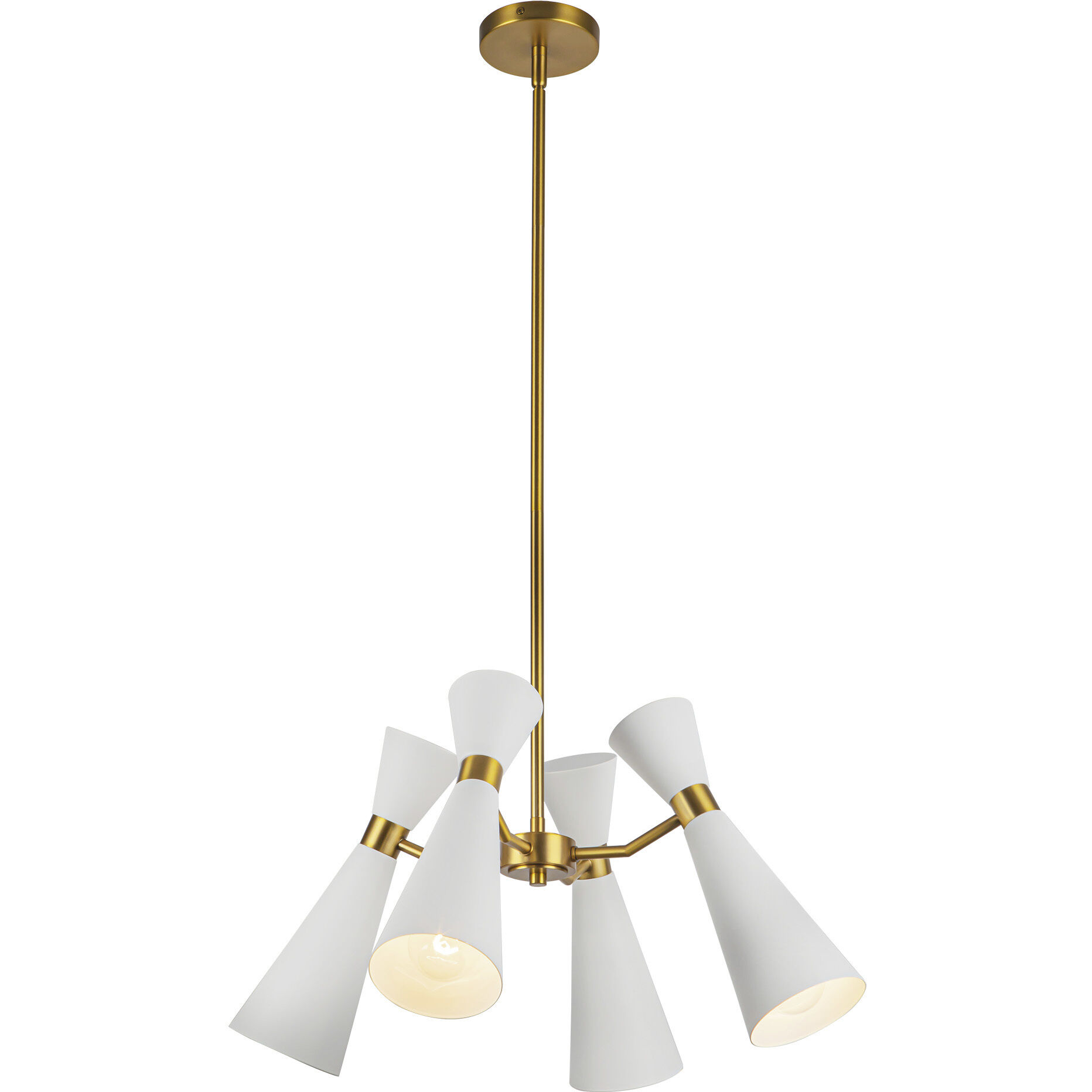 Alora Mood Blake 4 Light 24.13 inch White/Aged Gold Chandelier Ceiling Light in White and Aged Gold