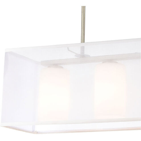 Mifflin 4 Light 34 inch Aged Silver Linear Chandelier Ceiling Light
