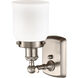 Ballston Small Bell 1 Light 5 inch Brushed Satin Nickel Sconce Wall Light in Matte White Glass, Ballston