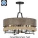 Silver Creek 4 Light 20 inch Stone Grey/Coal/Brushed Nickel Convertible Pendant Ceiling Light