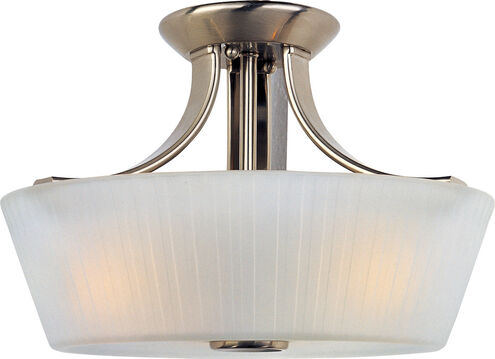 Finesse 3 Light 13 inch Satin Nickel Semi Flush Mount Ceiling Light