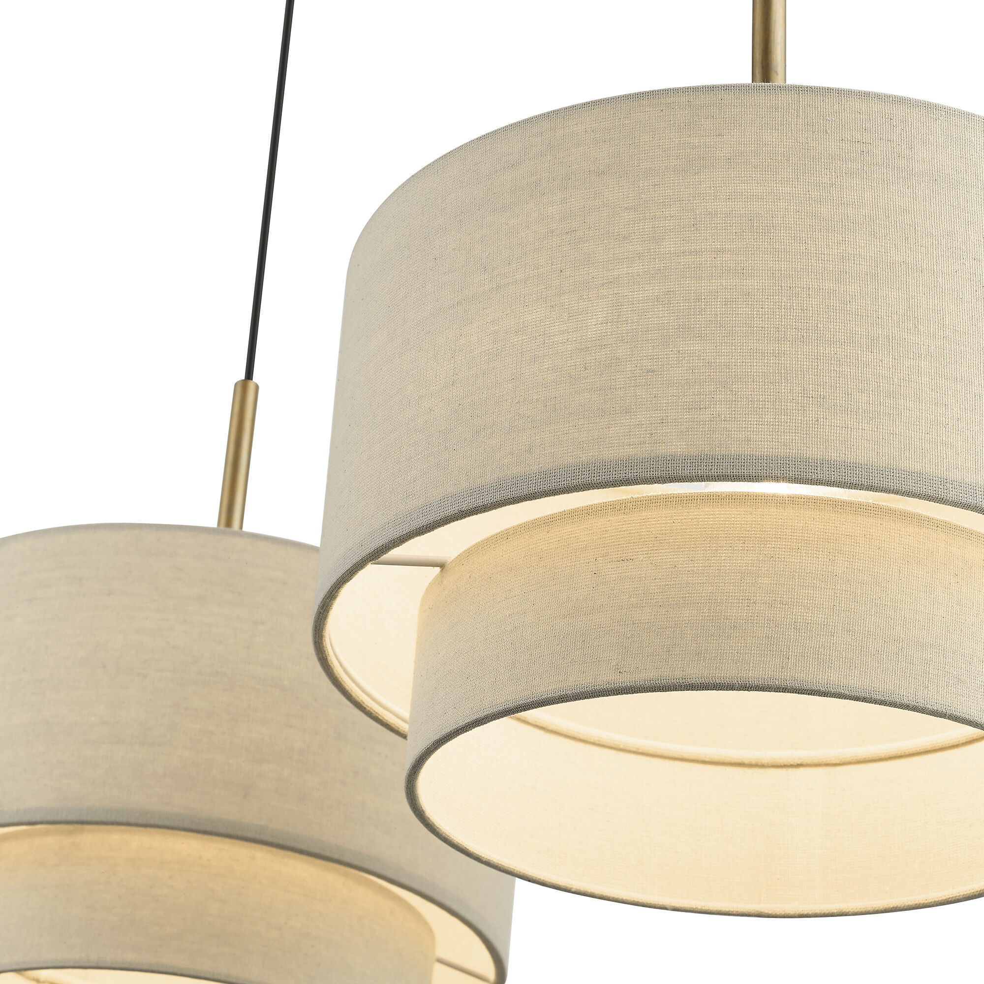 Bellingham 3 Light 13 inch Antique Gold Leaf Chandelier Ceiling Light, Large