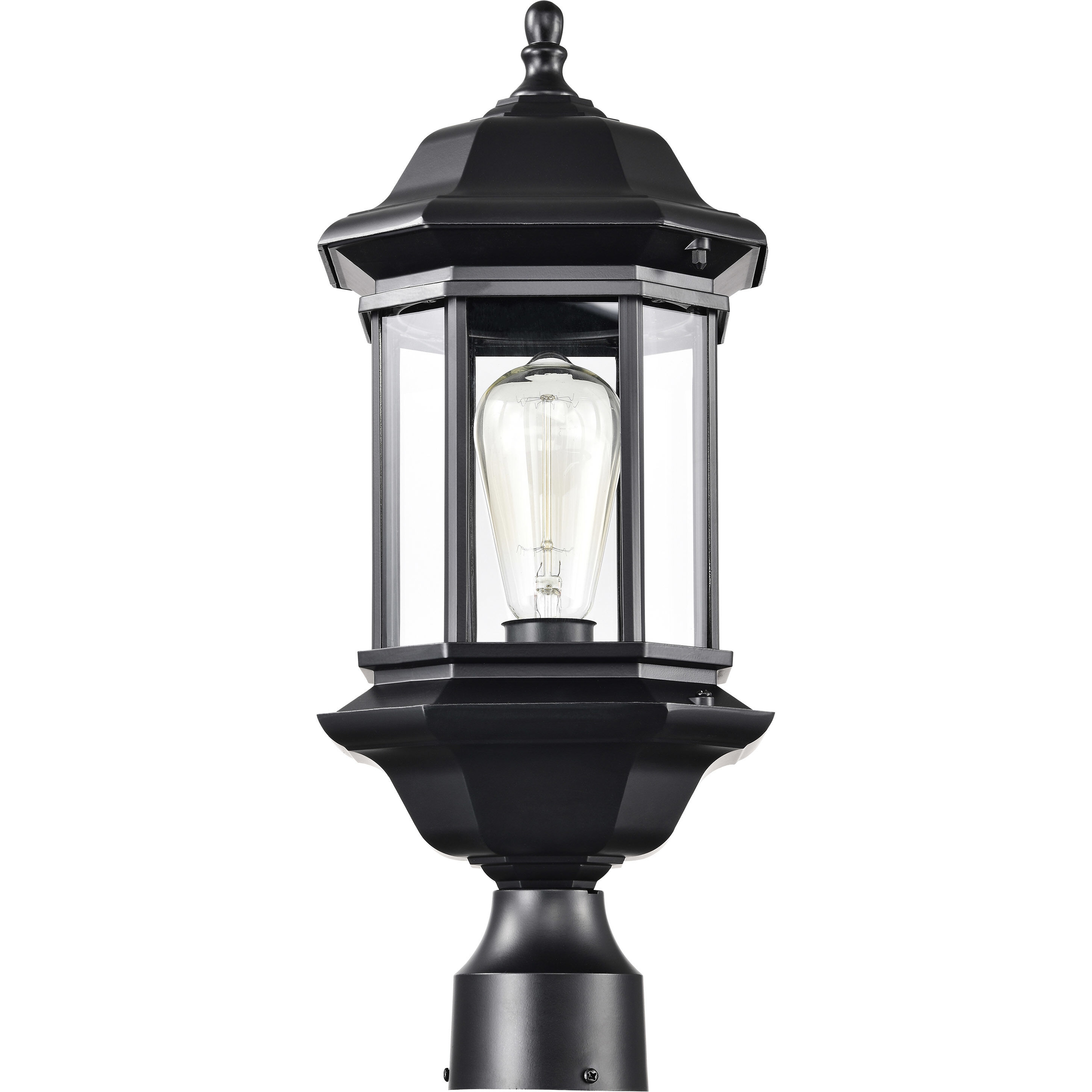 Hopkins 19 inch Matte Black Post Lantern, Large