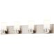 Essex 4 Light 35.5 inch Buffed Nickel Bath Vanity Wall Light in Half Opal Glass