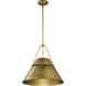 Adina 3 Light 18 inch Natural Brass Pendant Ceiling Light