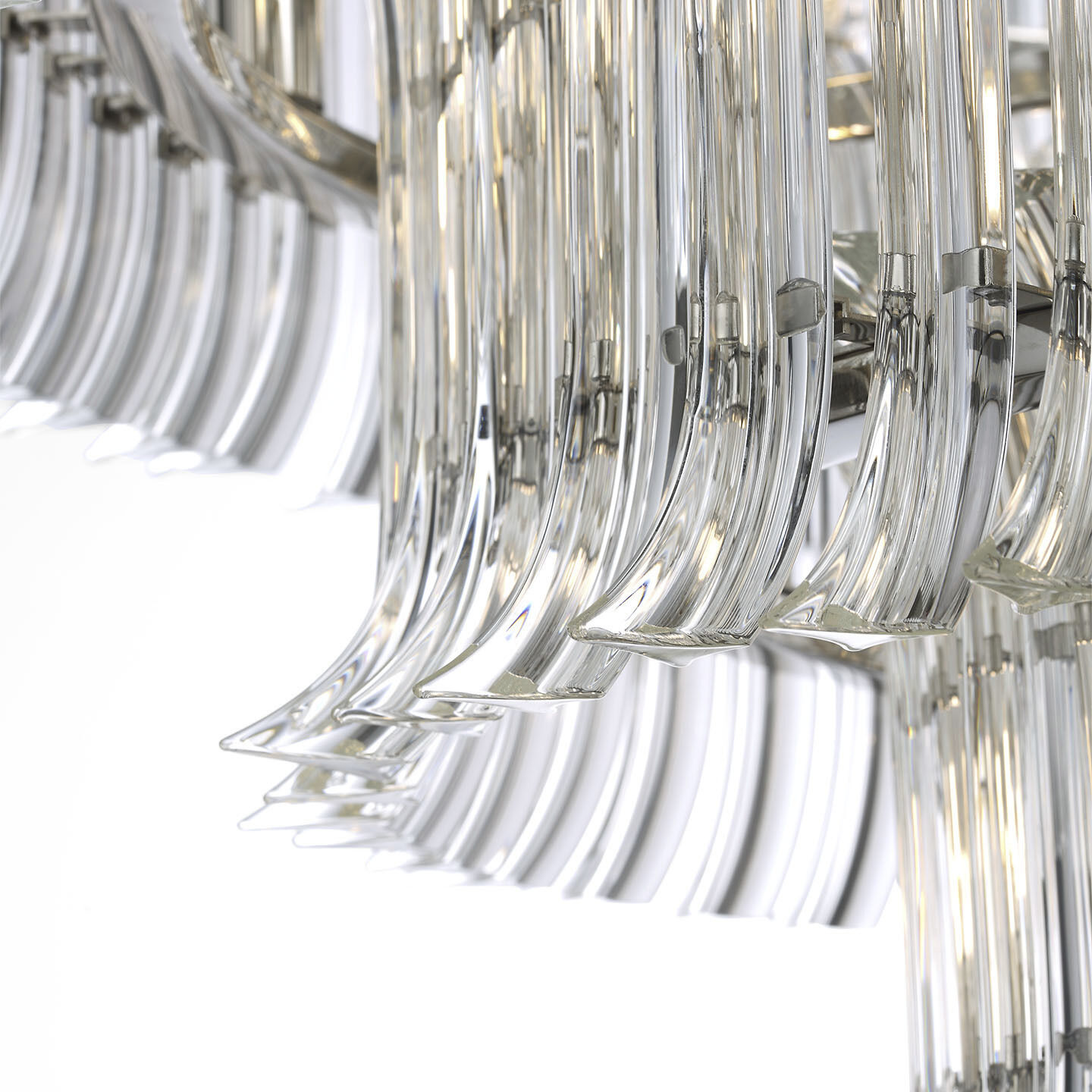 AERIN Rhine LED 34 inch Polished Nickel Three Tier Chandelier Ceiling Light