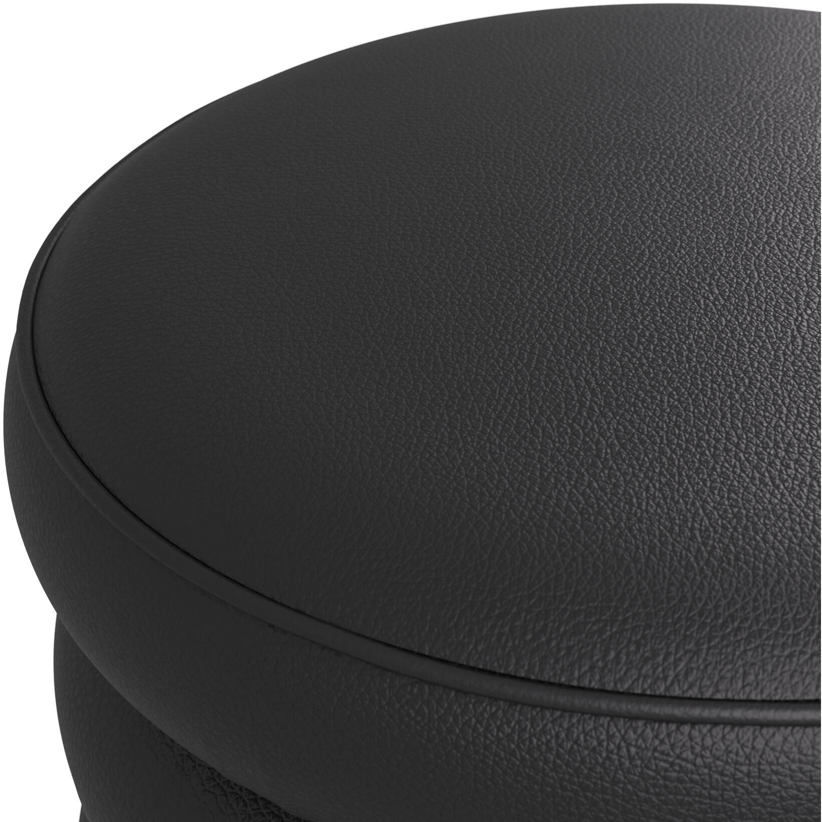 Rollo 18 inch Black Ottomon