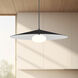 Cruz LED 24 inch Metal - Black/White Pendant Ceiling Light in Metal - Black and White, Spun Aluminum Shade