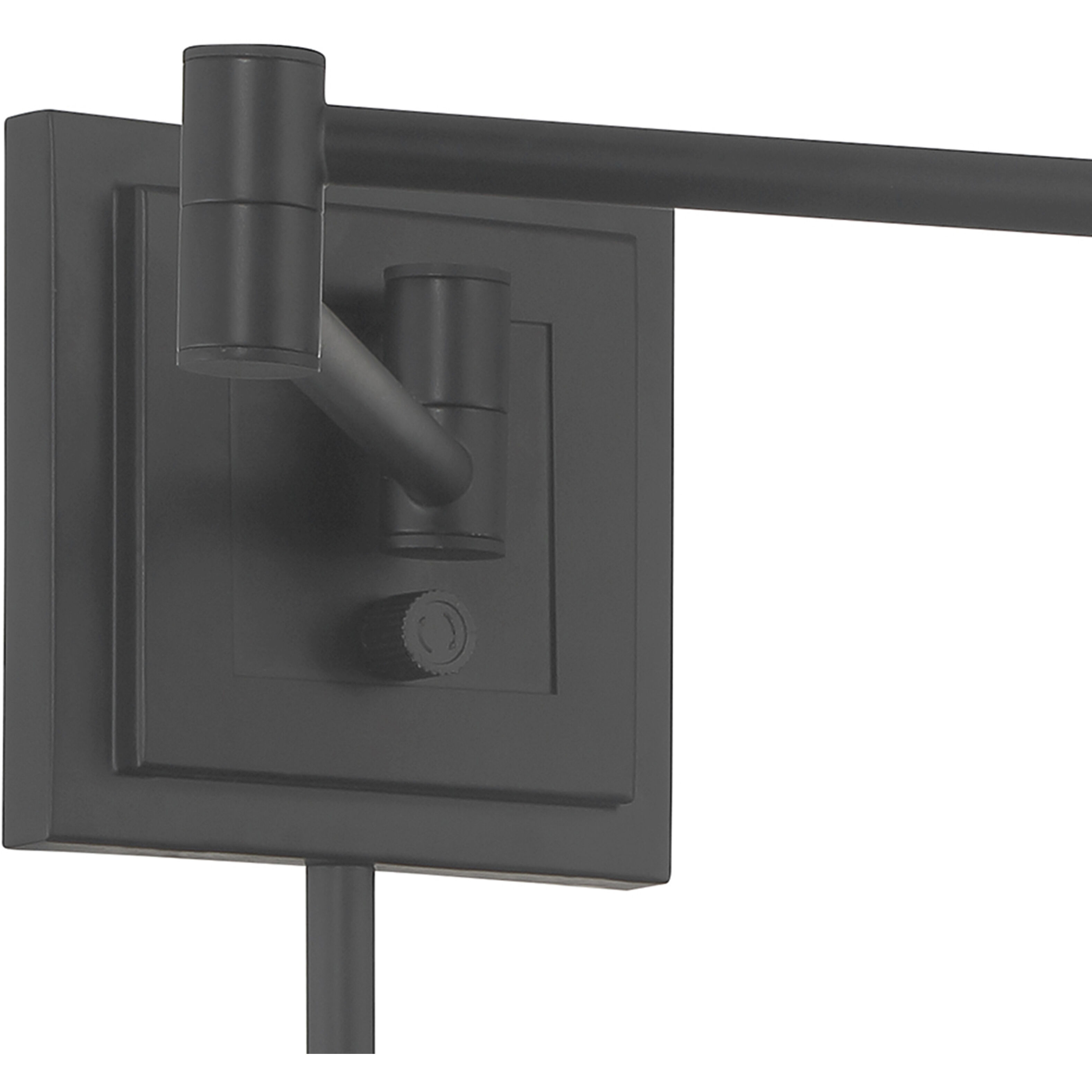 Dillon 26.25 inch 40 watt Matte Black Swingarm Sconce Wall Light