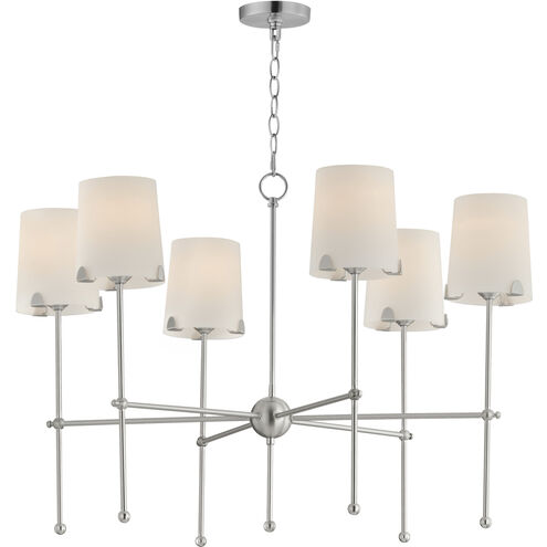 Huntington 6 Light 34 inch Satin Nickel Chandelier Ceiling Light