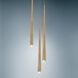 Cascade LED 12 inch Aged Brass Multi-Light Pendant Ceiling Light in 3, Round, 28in.