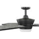 Kasota 56 inch Graphite with Charcoal Linen Blades Outdoor Ceiling Fan